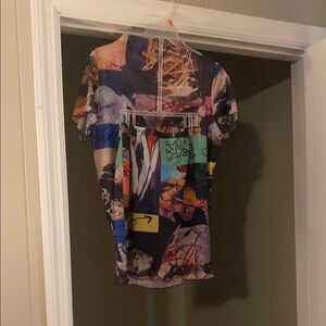 Abstract Print Women’s Sm Skirt & shirt set